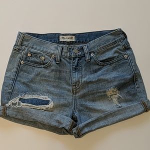 Madewell Boyfriend Distressed Shorts